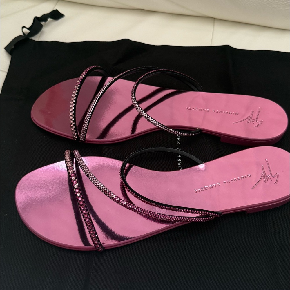 Giuseppe Zanotti Fuchsia Crystal Sandals